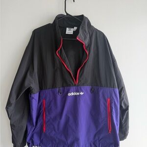 Adidas Black and Purple windbreaker CNY